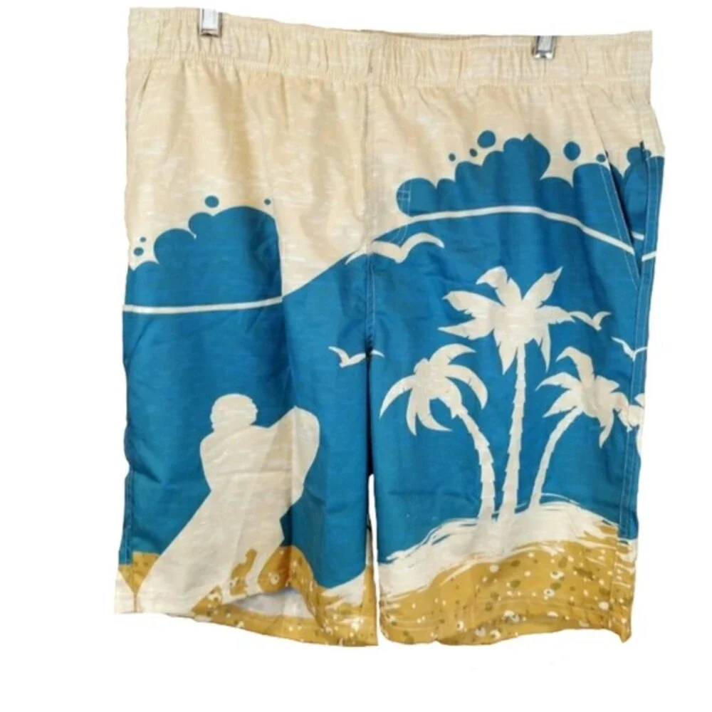 Cyceos Tropical Print Beach Swim Trunks